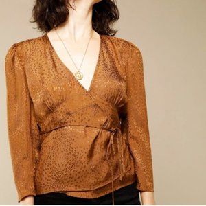 Rouje Anna Wrap Top NWOT Silk